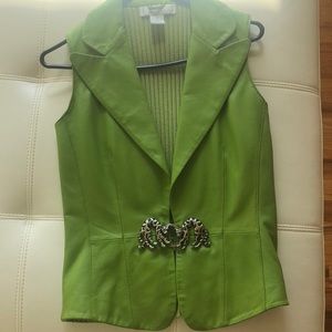 Green Genuine Lather Vest (Size S)